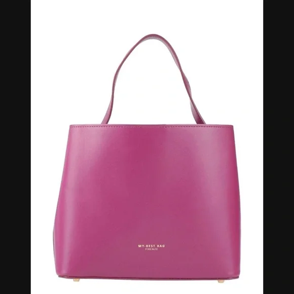 EVB Burgundy Leather Handbag Authentic - Picture 4 of 8